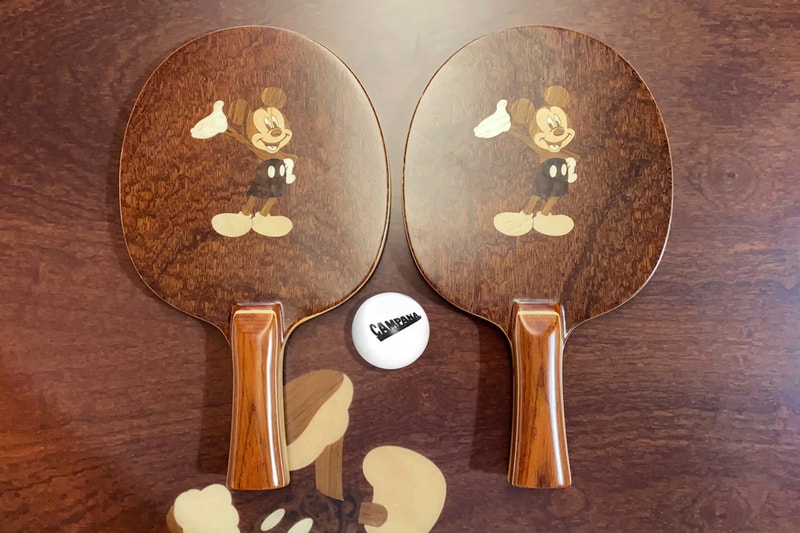 estudio campana mickey mouse ping pong table racket 