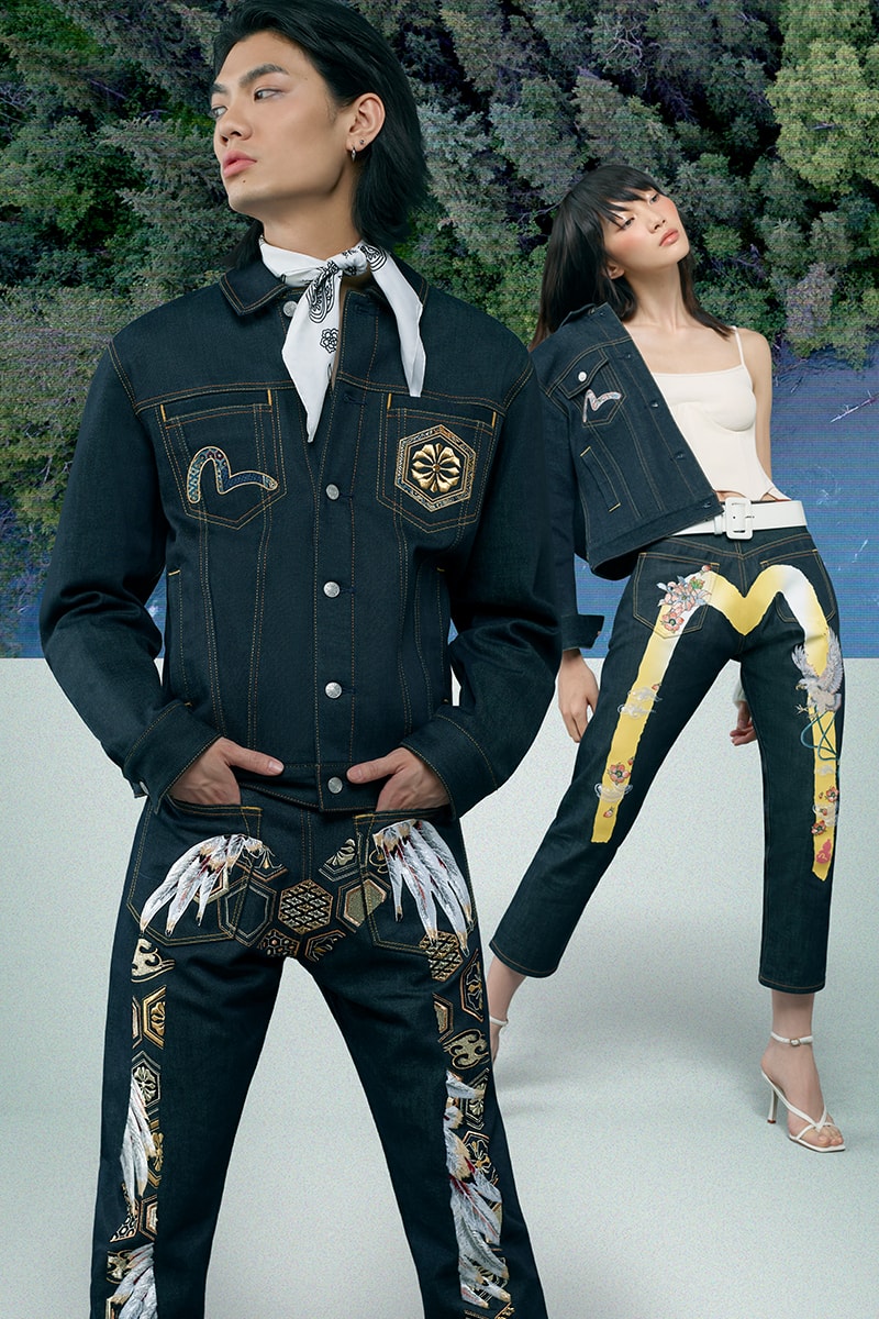 EVISU Fall Winter 2020 Lookbook menswear streetwear fw20 jeans denim japanese brand evergreen kuro jackets outerwear parka 