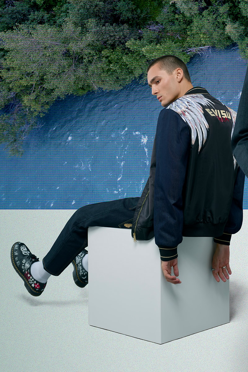 EVISU Fall Winter 2020 Lookbook menswear streetwear fw20 jeans denim japanese brand evergreen kuro jackets outerwear parka 