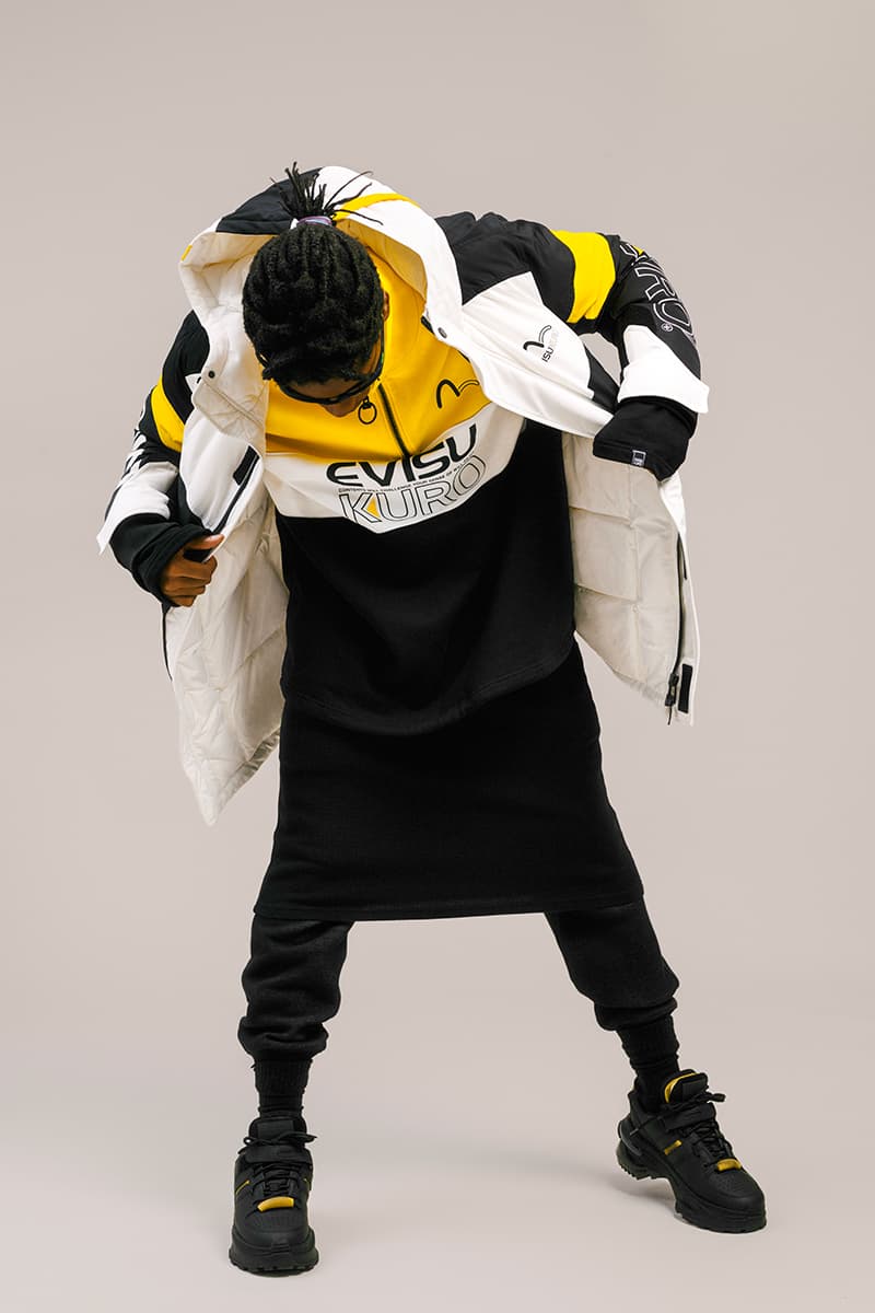 EVISU Fall Winter 2020 Lookbook menswear streetwear fw20 jeans denim japanese brand evergreen kuro jackets outerwear parka