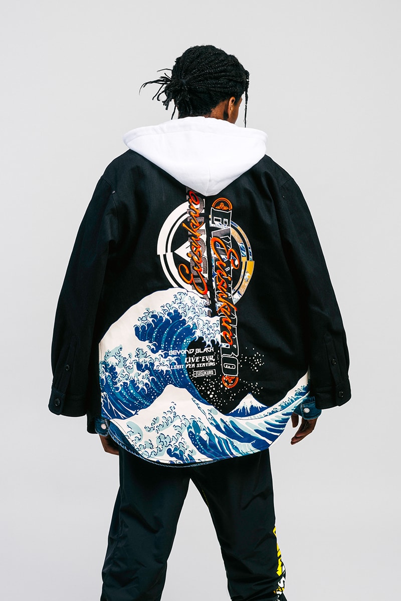 EVISU Fall Winter 2020 Lookbook menswear streetwear fw20 jeans denim japanese brand evergreen kuro jackets outerwear parka 