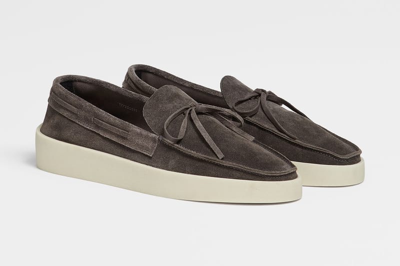 fear of god x zegna suede driving loafer