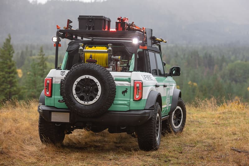 Filson x Ford Bronco Wildland Fire Rig Bronco Concept soft goods fireproof suvs off-roading National Forest Foundation custom cars 