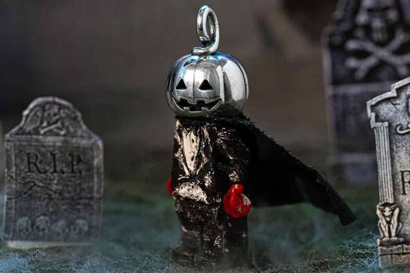 Goodfight and Good Art HLYWD Get Spooky With Silver Pumpkin Head Charm