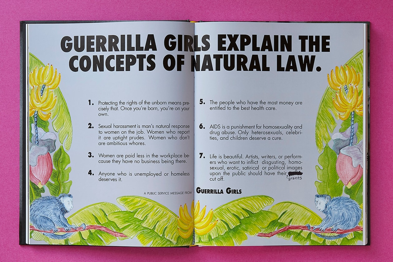 Guerrilla Girls: The Art of Behaving Badly, published by Chronicle Books 2020 art activism black lives matter racism sexism museum kathe kallowitz frida kahlo gorilla 