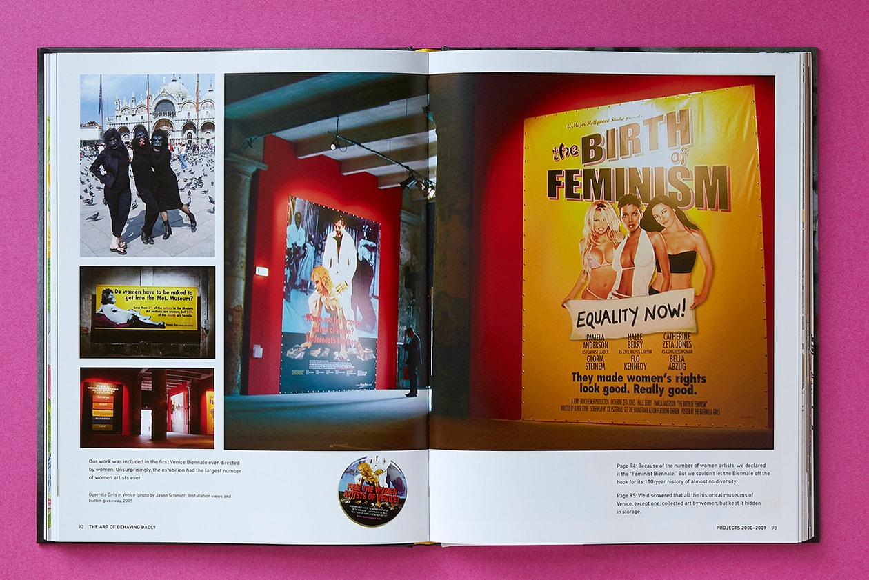 Guerrilla Girls: The Art of Behaving Badly, published by Chronicle Books 2020 art activism black lives matter racism sexism museum kathe kallowitz frida kahlo gorilla 