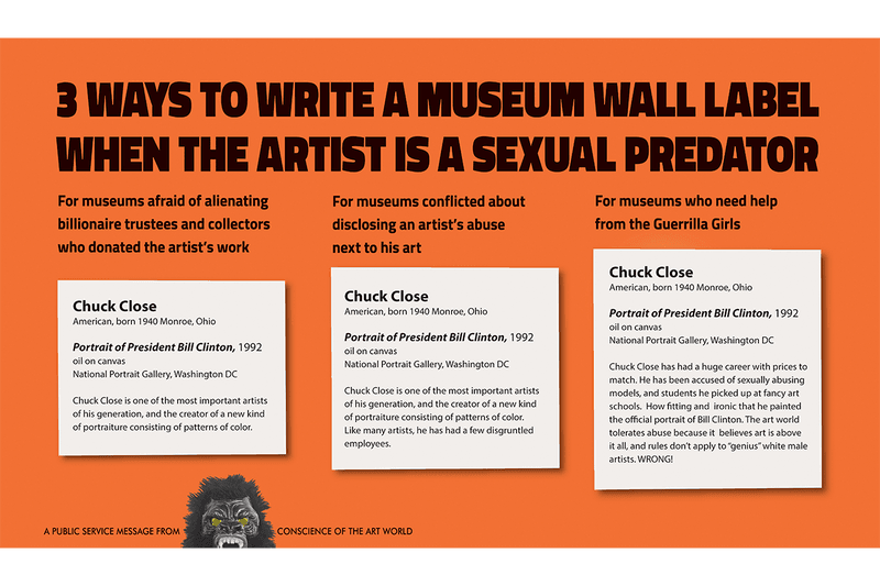 Guerrilla Girls: The Art of Behaving Badly, published by Chronicle Books 2020 art activism black lives matter racism sexism museum kathe kallowitz frida kahlo gorilla 