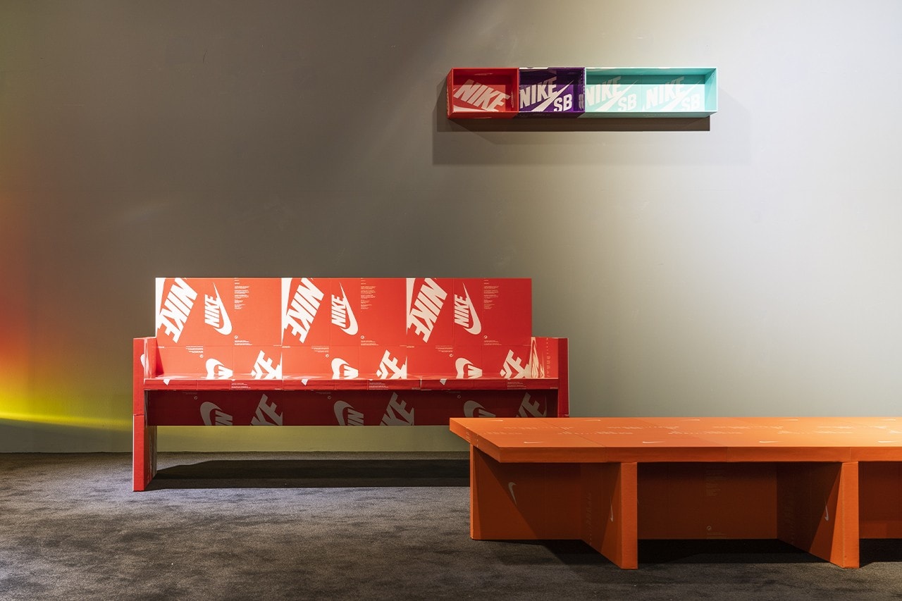 Gyu Han Lee nike box furniture seats tables shelving units coffee table design art arts The Pattern is The Pattern exhibition gallery doqument seoul south korea doq12 look inside online pictures