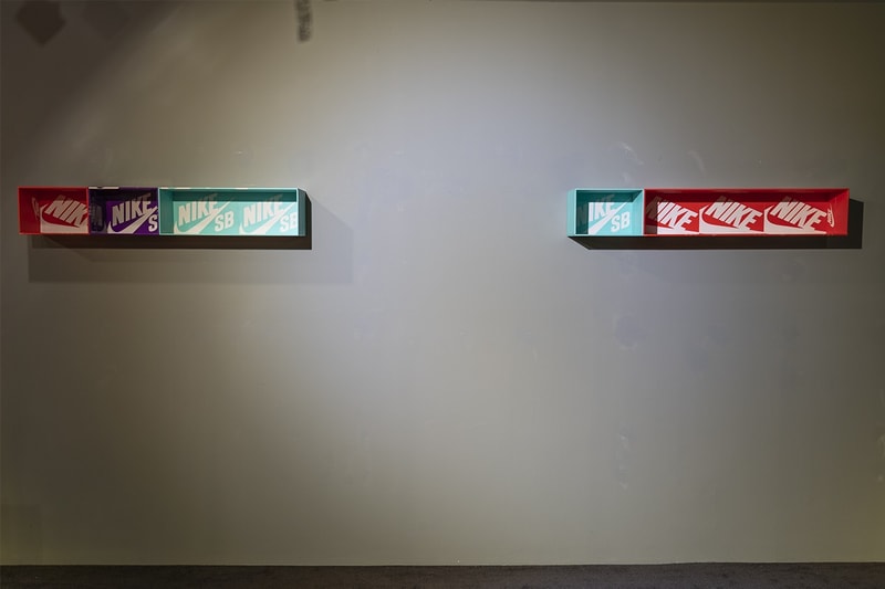 Gyu Han Lee nike box furniture seats tables shelving units coffee table design art arts The Pattern is The Pattern exhibition gallery doqument seoul south korea doq12 look inside online pictures