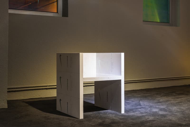 Gyu Han Lee nike box furniture seats tables shelving units coffee table design art arts The Pattern is The Pattern exhibition gallery doqument seoul south korea doq12 look inside online pictures