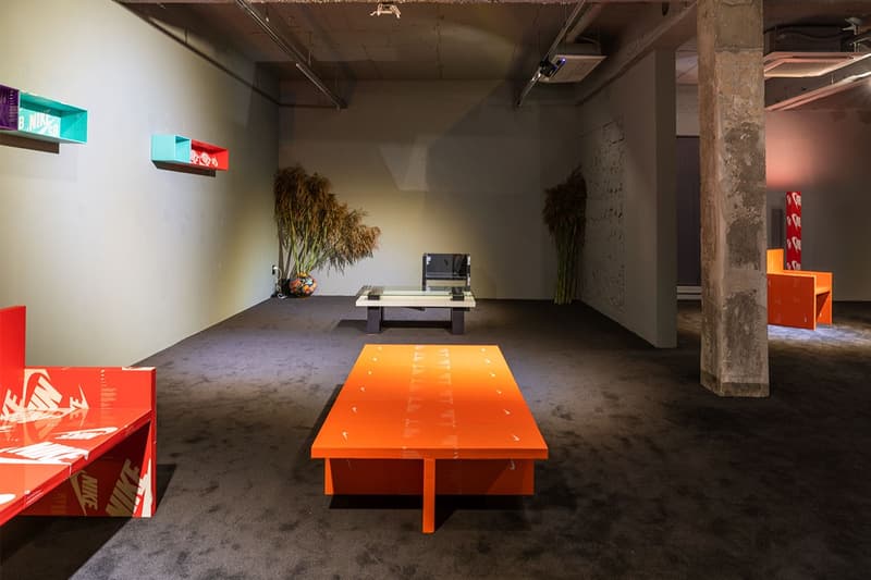 Gyu Han Lee nike box furniture seats tables shelving units coffee table design art arts The Pattern is The Pattern exhibition gallery doqument seoul south korea doq12 look inside online pictures