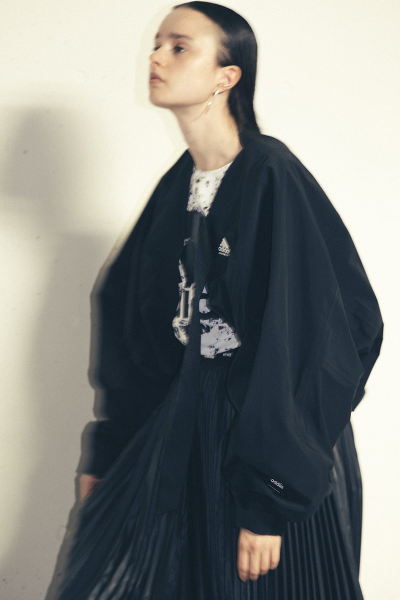 HYKE x adidas Fall/Winter 2020 Collaboration Collection fw20 seeulater feet you wear fyw sneakers consortium clothing apparel release date info buy japan november 25 drop colorway xta sandal boot white olive black tan jacket poncho skirt shirt tee logo Miho Nonaka