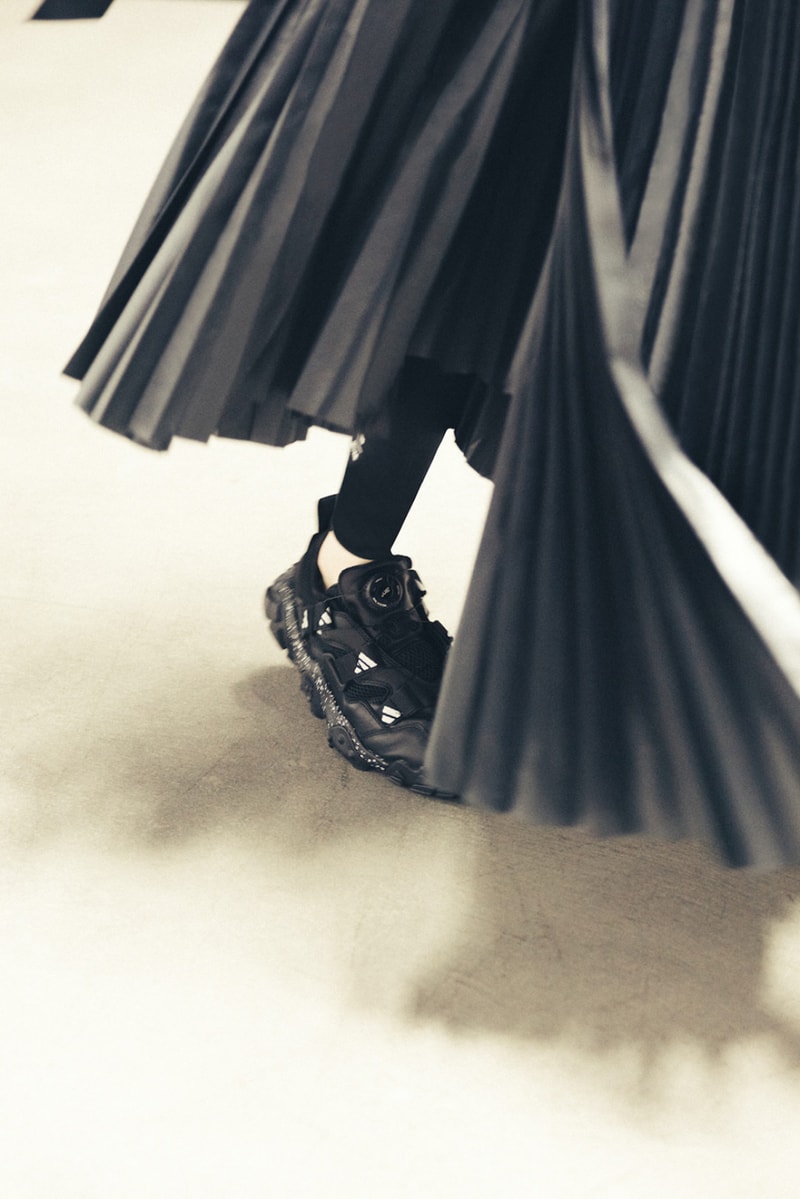 HYKE x adidas Fall/Winter 2020 Collaboration Collection fw20 seeulater feet you wear fyw sneakers consortium clothing apparel release date info buy japan november 25 drop colorway xta sandal boot white olive black tan jacket poncho skirt shirt tee logo Miho Nonaka