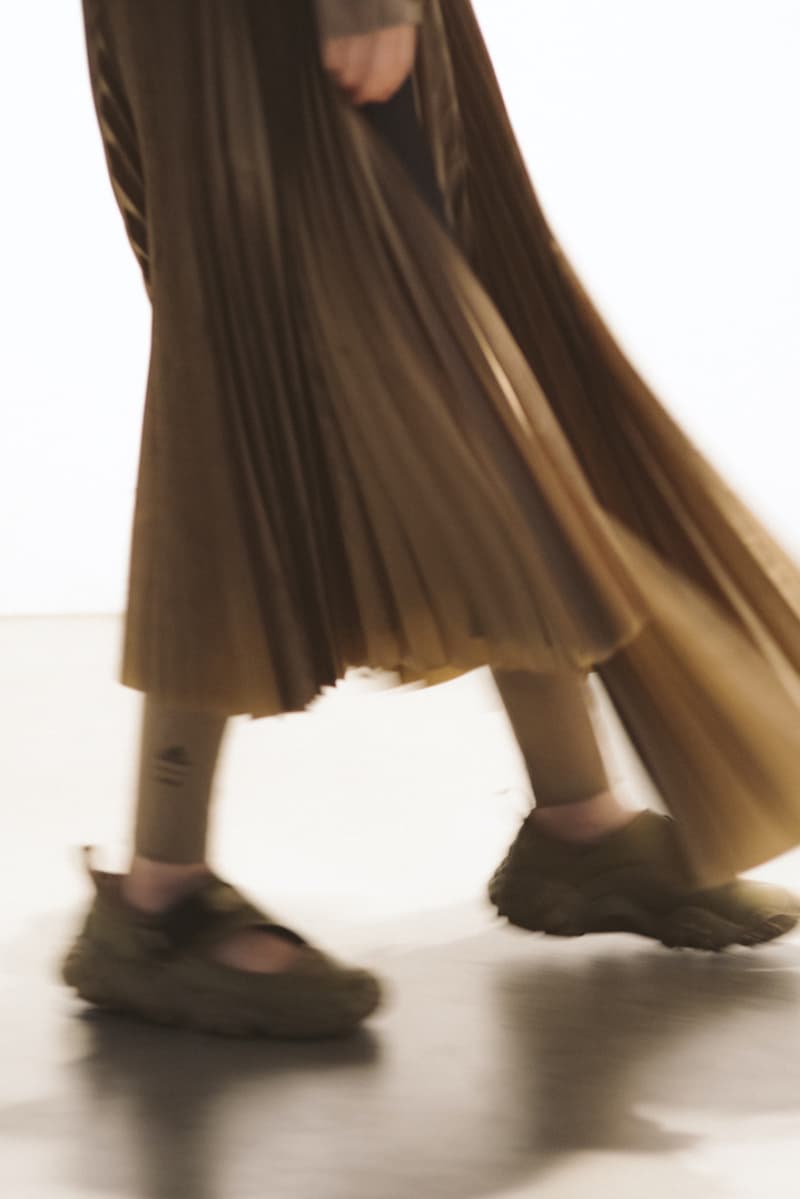 HYKE x adidas Fall/Winter 2020 Collaboration Collection fw20 seeulater feet you wear fyw sneakers consortium clothing apparel release date info buy japan november 25 drop colorway xta sandal boot white olive black tan jacket poncho skirt shirt tee logo Miho Nonaka