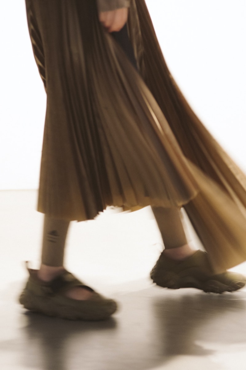 HYKE x adidas Fall/Winter 2020 Collaboration Collection fw20 seeulater feet you wear fyw sneakers consortium clothing apparel release date info buy japan november 25 drop colorway xta sandal boot white olive black tan jacket poncho skirt shirt tee logo Miho Nonaka