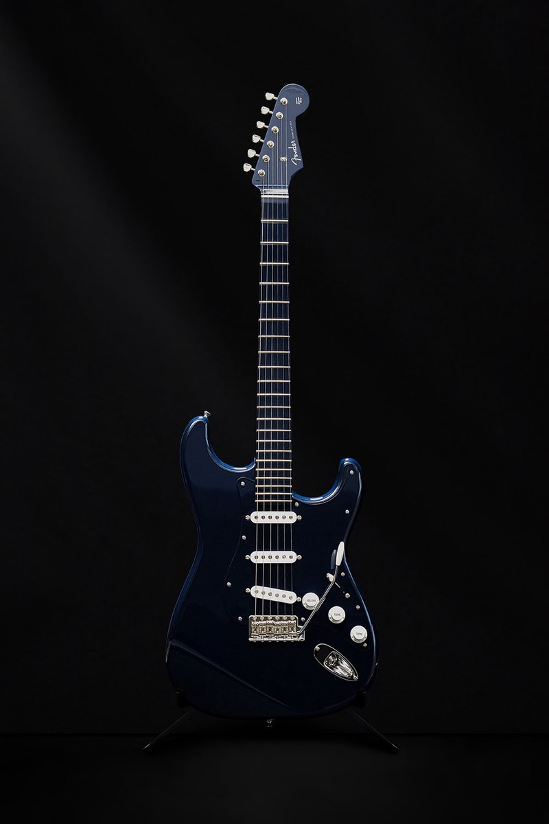 The Hypebeast x Fender Stratocaster navy maple hard shell case made in Japan 24 limited edition collaboration release info hbx