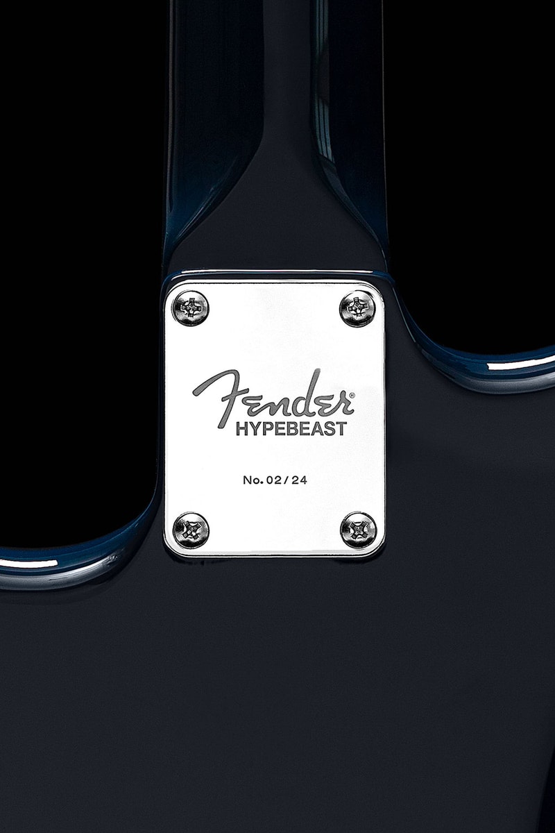 The Hypebeast x Fender Stratocaster navy maple hard shell case made in Japan 24 limited edition collaboration release info hbx