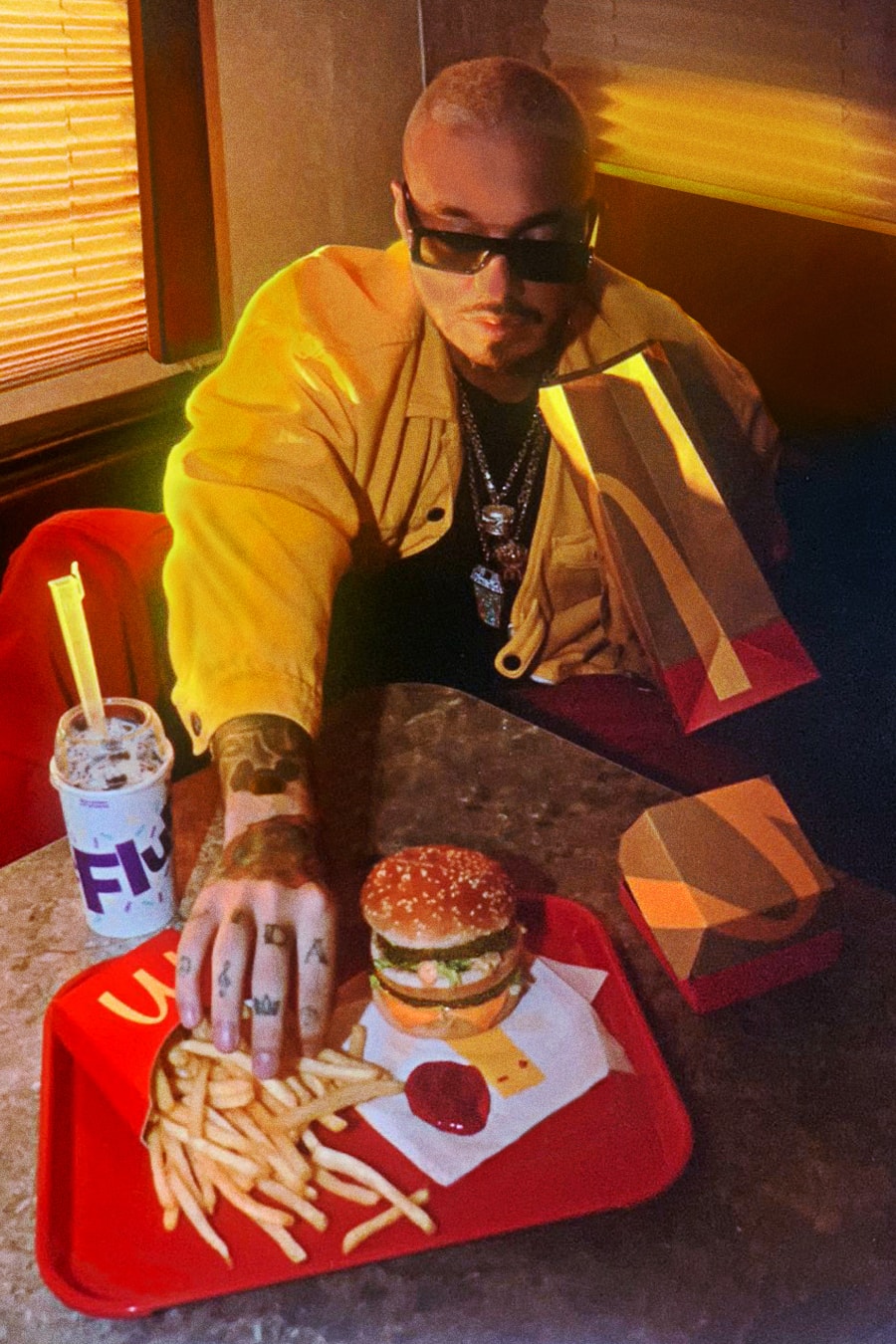 j balvin mcdonalds artist meal collaboration big mac oreo mcflurry fries ketchup 