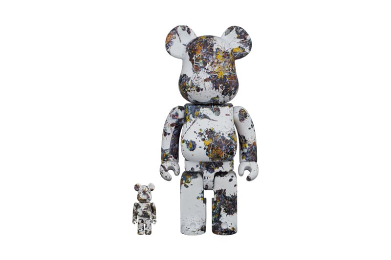 jackson pollock medicom toy bearbrick 100 400 1000 drip splash paintings multicolor white official release date info photos price store list buying guide