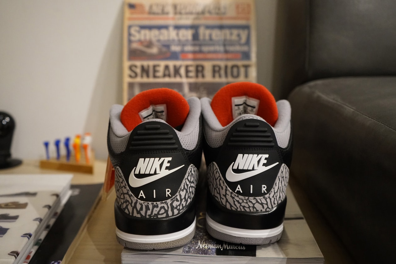 sole mates jeff staple air jordan brand 3 black cement interview conversation pigeon official release date info photos price store list buying guide