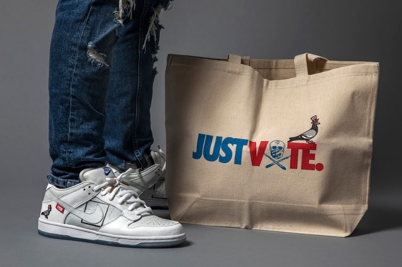 jeff staple pigeon the shoe surgeon custom nike dunk low just vote registration sweepstakes giveaway official release date info photos price store list buying guide