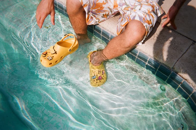 justin bieber crocs yellow classic clog charms release information drew house buy cop purchase