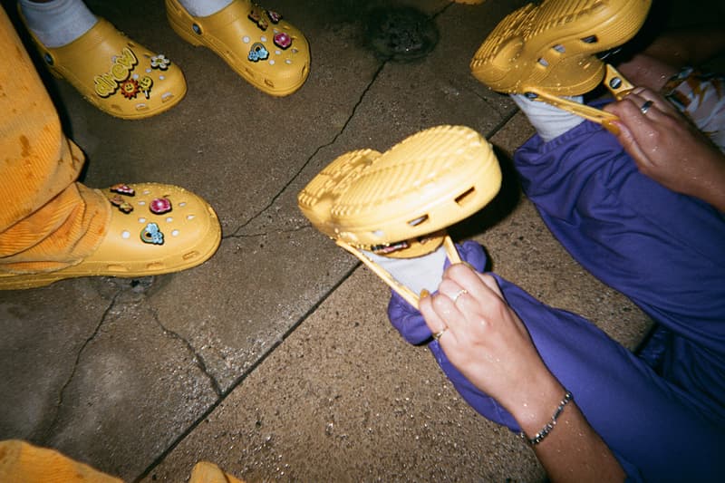 justin bieber crocs yellow classic clog charms release information drew house buy cop purchase