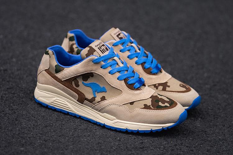 KangaROOS Ultimate Made In Germany "Veteran Desert" Release Information Closer First Look United Nations Day Blue Helmet Suede Leather Camouflaged Print Pattern Colorway