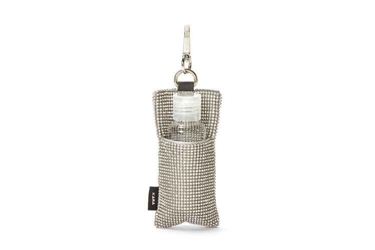 KARA's Crystal-Covered Chainmail Pouch Lets You Carry Your Hand Sanitizer In Style