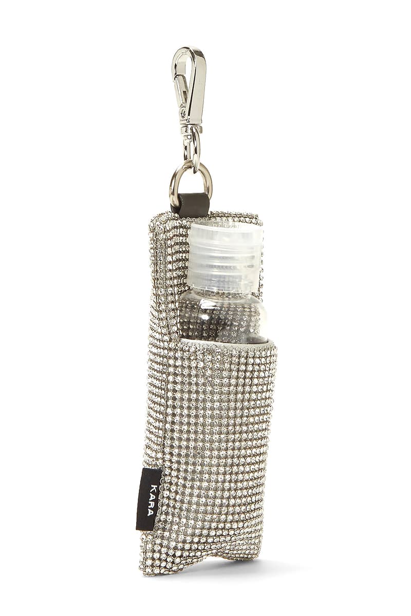 KARA Crystal-Embellished Chainmail Sanitizer Pouch COVID-19 Coronavirus Mini Bag Small Accessories Luxury Fashion Bags Paris Hilton Y2K 2000s Diamontes