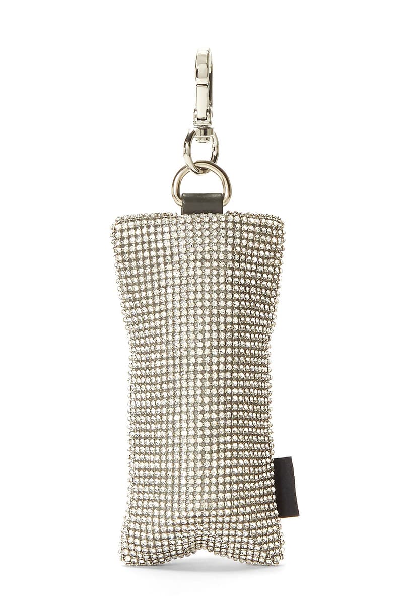 KARA Crystal-Embellished Chainmail Sanitizer Pouch COVID-19 Coronavirus Mini Bag Small Accessories Luxury Fashion Bags Paris Hilton Y2K 2000s Diamontes
