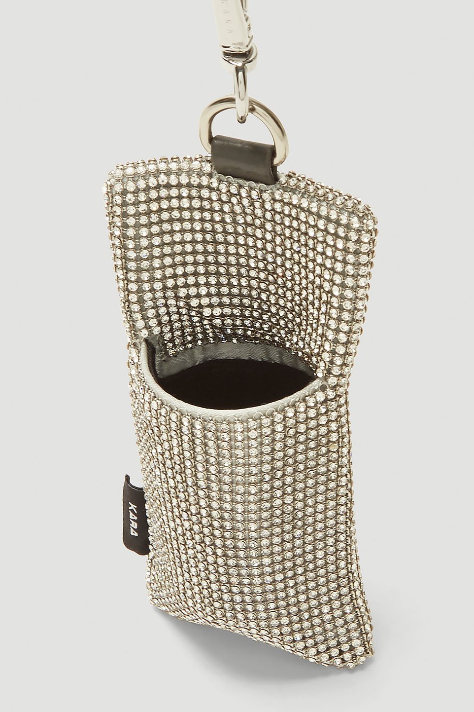 KARA Crystal-Embellished Chainmail Sanitizer Pouch COVID-19 Coronavirus Mini Bag Small Accessories Luxury Fashion Bags Paris Hilton Y2K 2000s Diamontes 