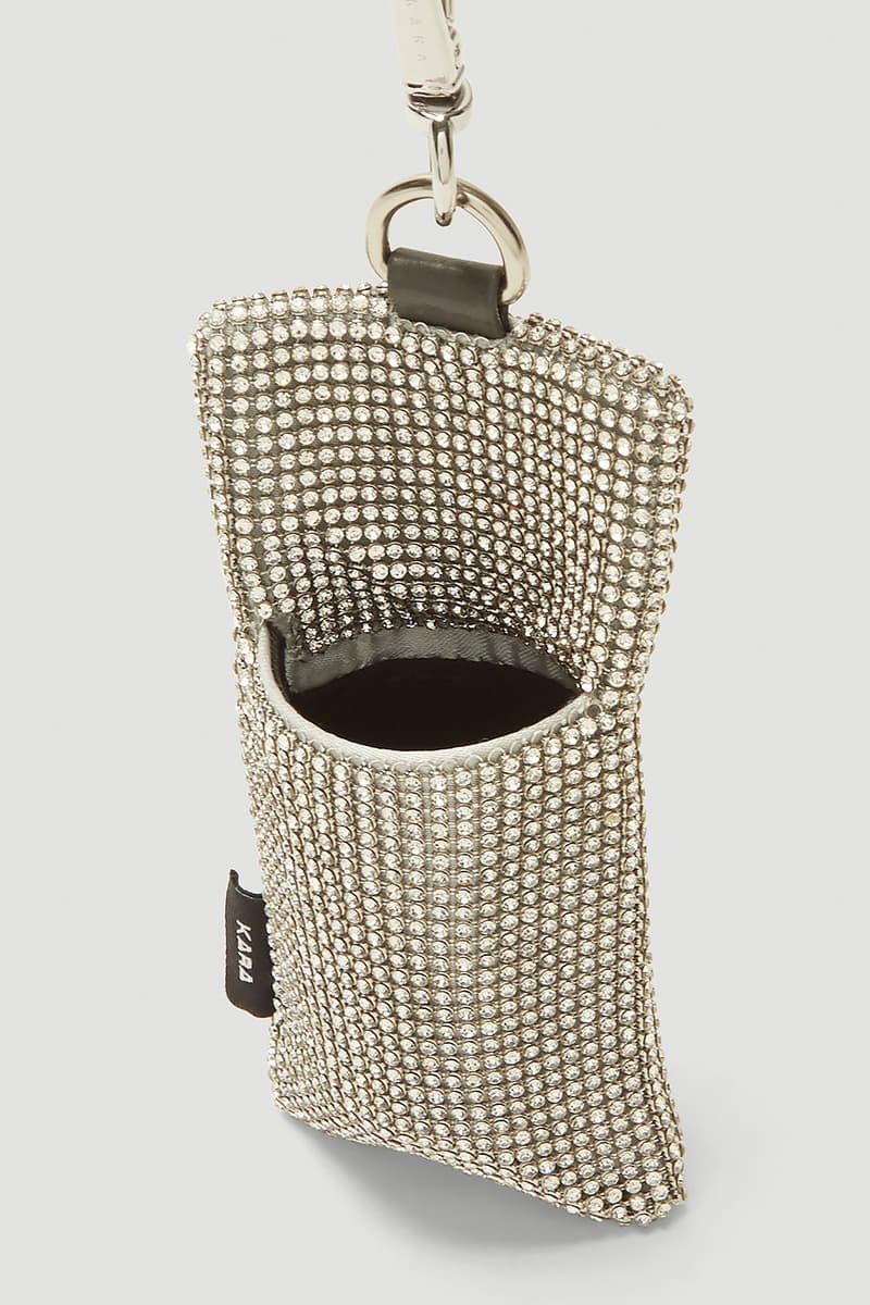 KARA Crystal-Embellished Chainmail Sanitizer Pouch COVID-19 Coronavirus Mini Bag Small Accessories Luxury Fashion Bags Paris Hilton Y2K 2000s Diamontes