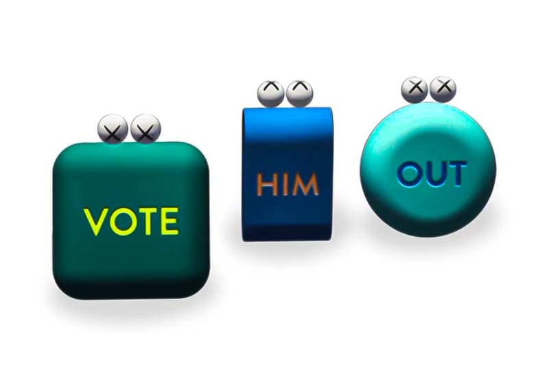 kaws vote him out acute art app augemented reality artwork