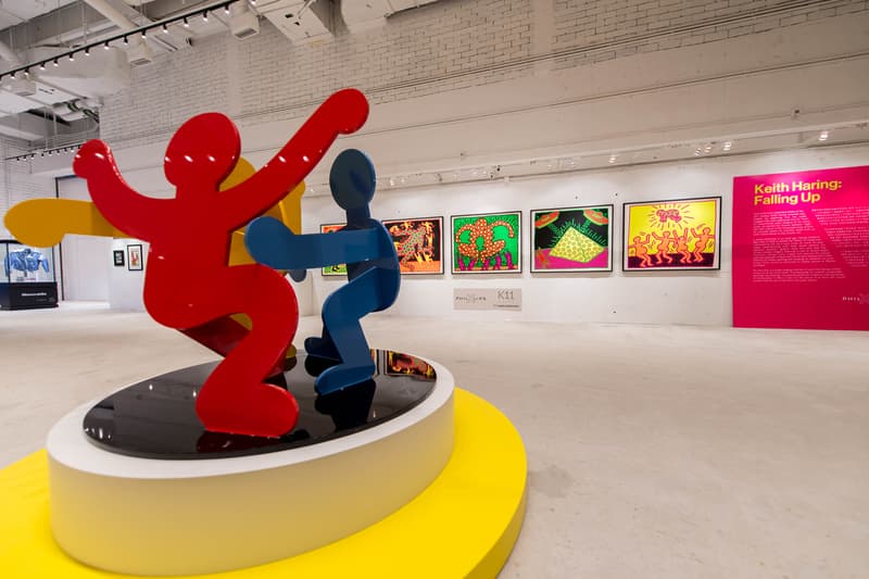 keith haring falling up k11 musea phillips artworks sculptures paintings