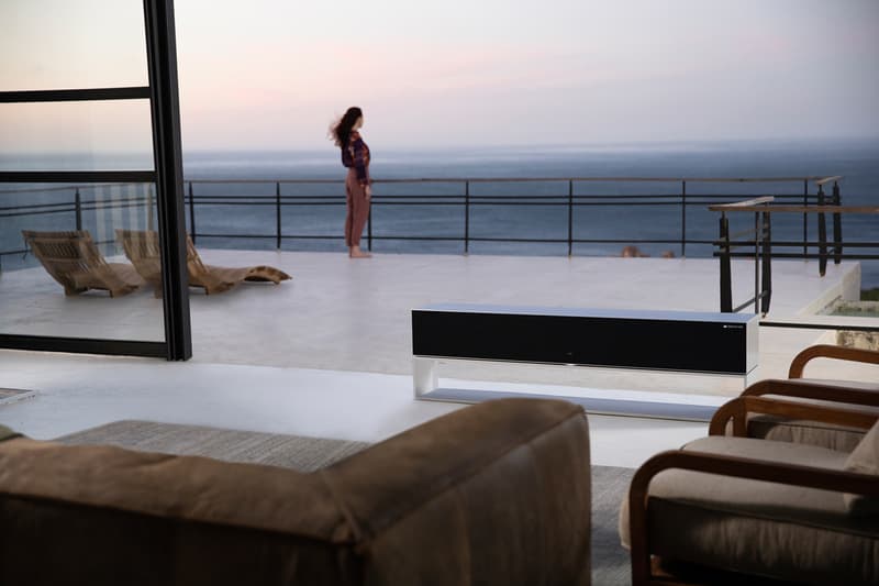 LG Rollable OLED TV 4K 65-Inch Made to Order Custom Built Television Disappearing Kvadrat Speaker Cover $87000 USD Expensive Tech Technology Ground Breaking Korean Brand