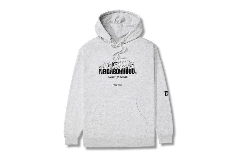 Line Friends BTS BT21 NEIGHBORHOOD SAVANT SAVAGE Collection Release Info Hoodie T shirt Black White Grey