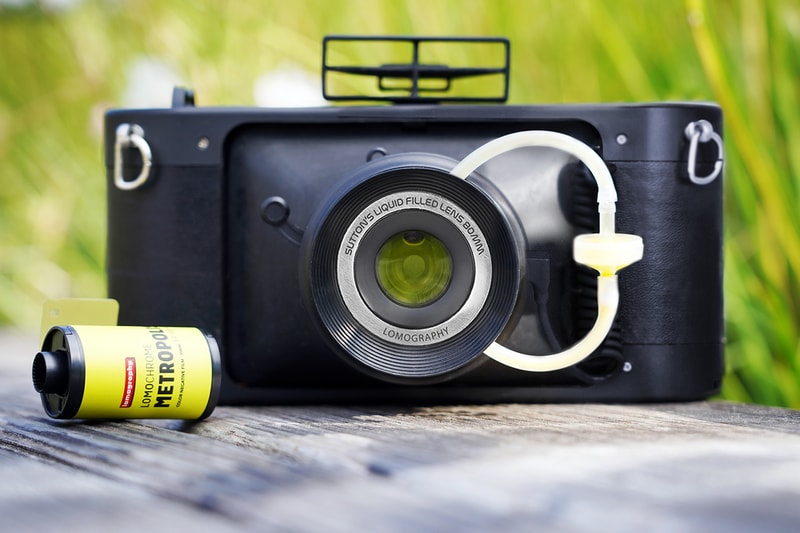 Lomography HydroChrome Suttons Panoramic Belair Camera technology liquid filled lens lza sproket holes 