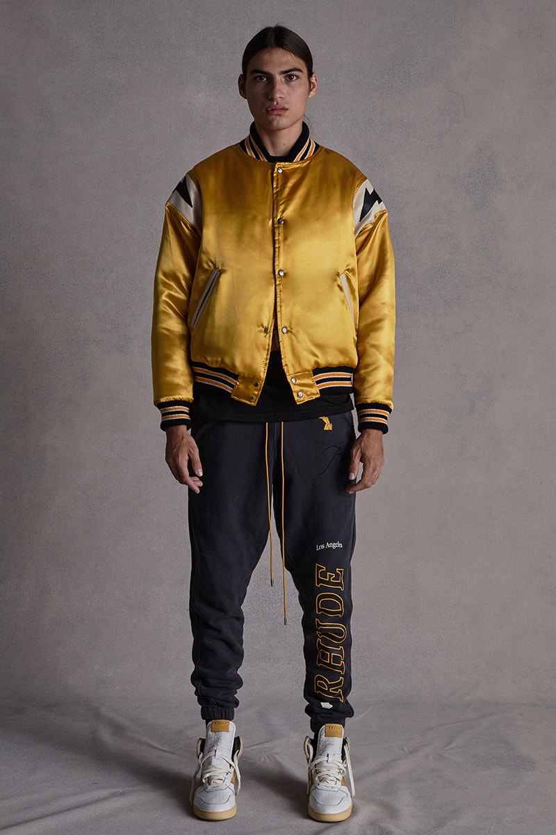 Los Angeles Lakers RHUDE Collection Capsule Release New Era Snapback Cap Hat Socks Jacket Pants T shirt 