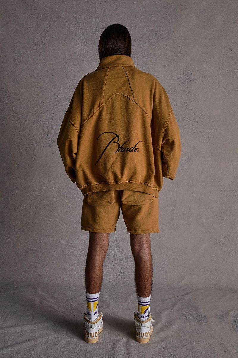 Los Angeles Lakers RHUDE Collection Capsule Release New Era Snapback Cap Hat Socks Jacket Pants T shirt 