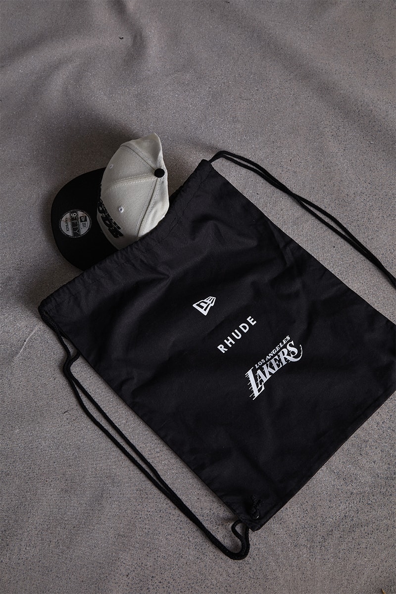Los Angeles Lakers RHUDE Collection Capsule Release New Era Snapback Cap Hat Socks Jacket Pants T shirt 