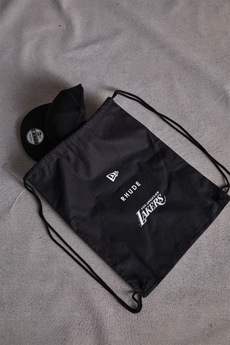 Los Angeles Lakers RHUDE Collection Capsule Release New Era Snapback Cap Hat Socks Jacket Pants T shirt 