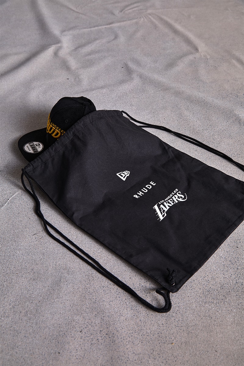 Los Angeles Lakers RHUDE Collection Capsule Release New Era Snapback Cap Hat Socks Jacket Pants T shirt 