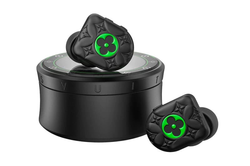 Virgil Abloh Updates Louis Vuitton's Horizon Wireless Earphones in "Black/Neon Green"