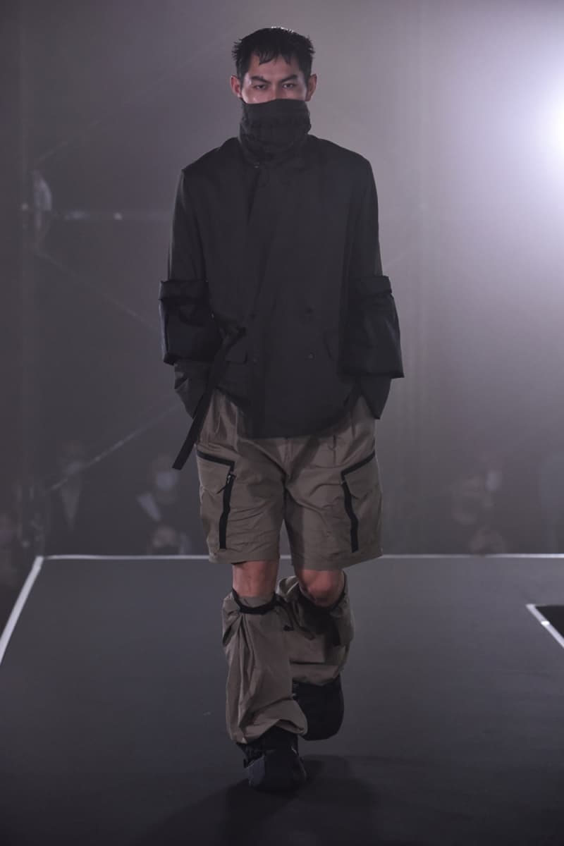 MEANSWHILE Spring/Summer 2021 Runway Collection ss21 menswear technical japan outdoors adventure trek hiking techwear Naohiro Fujisaki Rakuten Fashion Week Tokyo