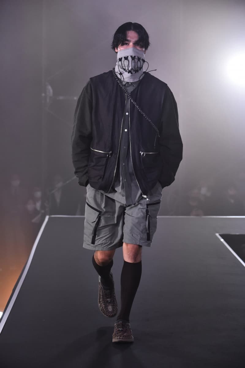 MEANSWHILE Spring/Summer 2021 Runway Collection ss21 menswear technical japan outdoors adventure trek hiking techwear Naohiro Fujisaki Rakuten Fashion Week Tokyo