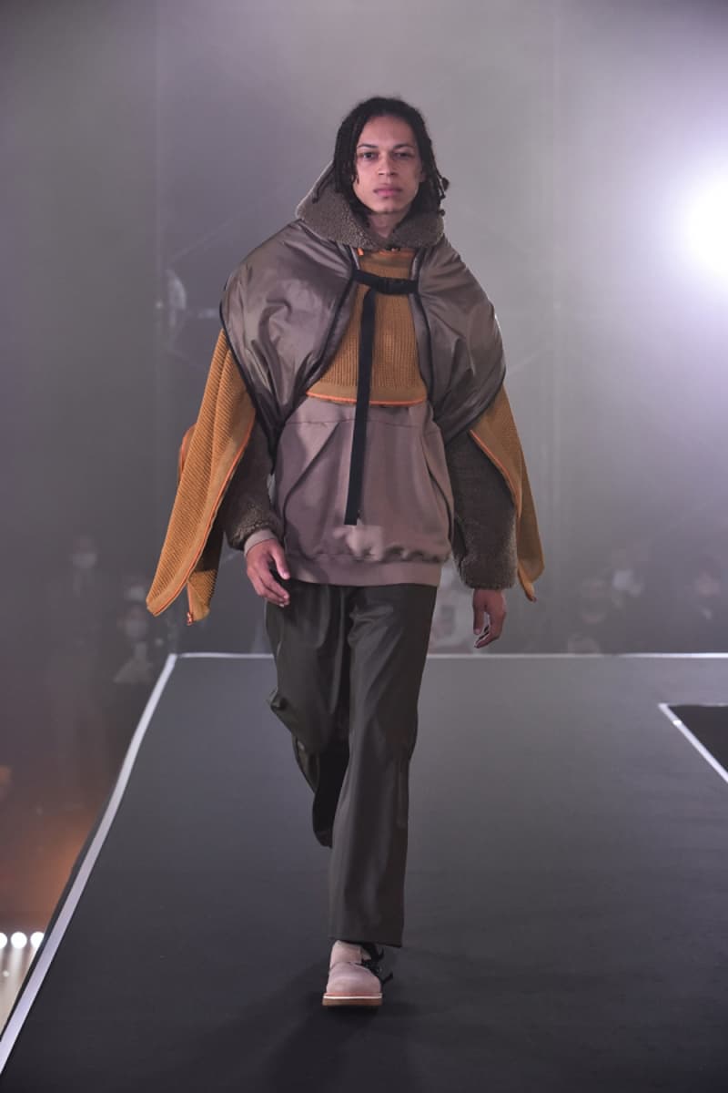 MEANSWHILE Spring/Summer 2021 Runway Collection ss21 menswear technical japan outdoors adventure trek hiking techwear Naohiro Fujisaki Rakuten Fashion Week Tokyo