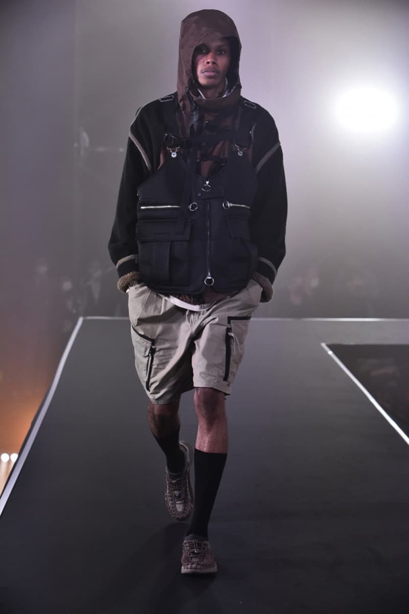 MEANSWHILE Spring/Summer 2021 Runway Collection ss21 menswear technical japan outdoors adventure trek hiking techwear Naohiro Fujisaki Rakuten Fashion Week Tokyo