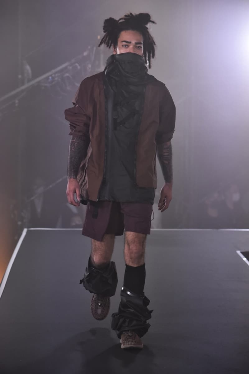 MEANSWHILE Spring/Summer 2021 Runway Collection ss21 menswear technical japan outdoors adventure trek hiking techwear Naohiro Fujisaki Rakuten Fashion Week Tokyo