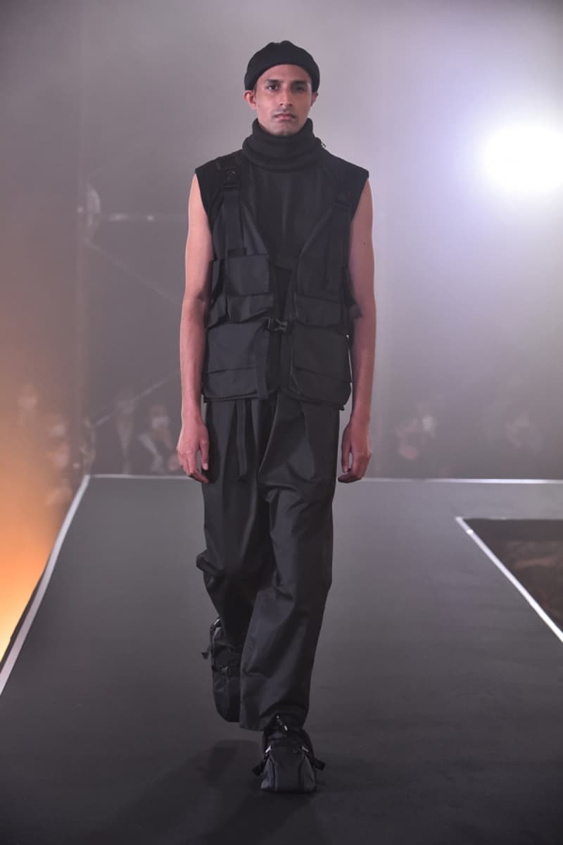 MEANSWHILE Spring/Summer 2021 Runway Collection ss21 menswear technical japan outdoors adventure trek hiking techwear Naohiro Fujisaki Rakuten Fashion Week Tokyo